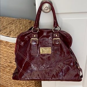 Guia’s Burgundy Patent Tote Bag